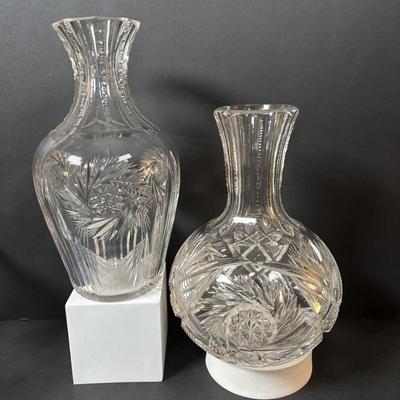 LOT 318: Crystal Collection: Sparkling Cut Crystal Water/Wine Carafes, Galena and JG Durand