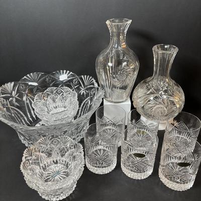 LOT 318: Crystal Collection: Sparkling Cut Crystal Water/Wine Carafes, Galena and JG Durand
