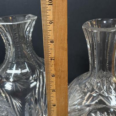 LOT 318: Crystal Collection: Sparkling Cut Crystal Water/Wine Carafes, Galena and JG Durand