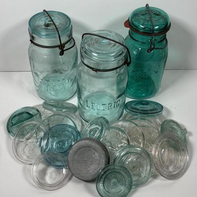 LOT 319: Vintage Canning Jars & More