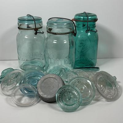 LOT 319: Vintage Canning Jars & More