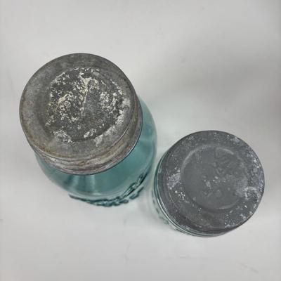LOT 321: Collection of Six Vintage Canning Jars w/Zinc Lids