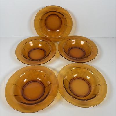 LOT 322 Vintage Amber Dinnerware/Glass Collection