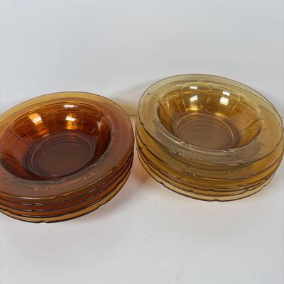 LOT 322 Vintage Amber Dinnerware/Glass Collection