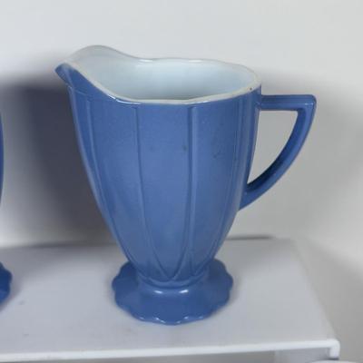 LOT 323: Hazel Atlas Glass Platonite Moderntone Dinnerware Collection: Yellow, Blue, Green