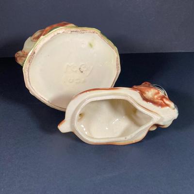 LOT 325: Vintage McCoy USA Pottery Squirrel Cookie Jar