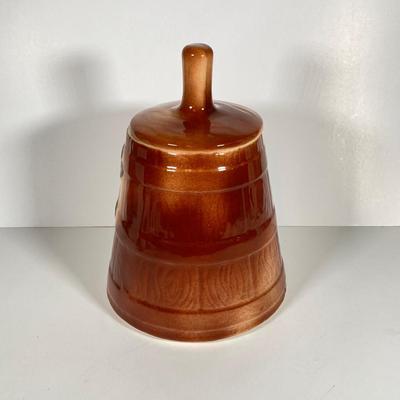 LOT 327: Vintage American Bisque Butter Churn Cookie Jar