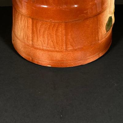 LOT 327: Vintage American Bisque Butter Churn Cookie Jar