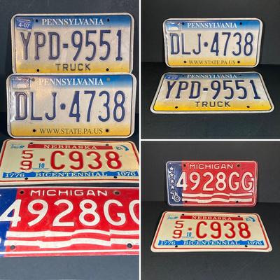 LOT 329: License Plates - Pennsylvania, Nebraska and Michigan