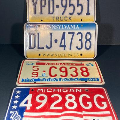 LOT 329: License Plates - Pennsylvania, Nebraska and Michigan