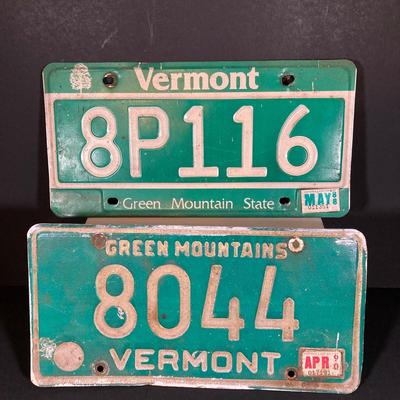 LOT 330: Four Vintage Vermont License Plates