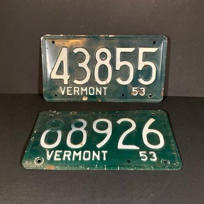 LOT 330: Four Vintage Vermont License Plates