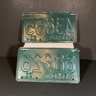 LOT 330: Four Vintage Vermont License Plates