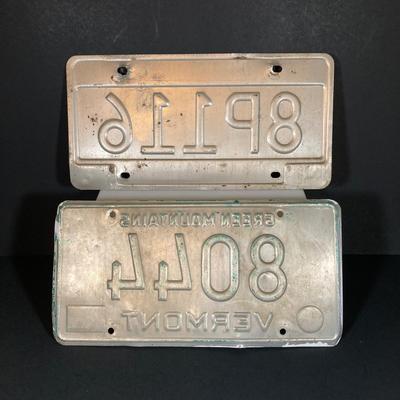 LOT 330: Four Vintage Vermont License Plates