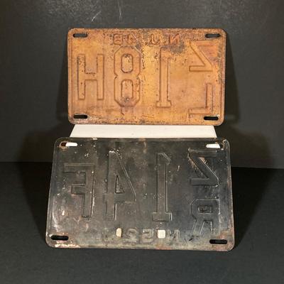 LOT 331: Collection of Vintage NJ License Plates - 1932, 1938, 1948 and 1956