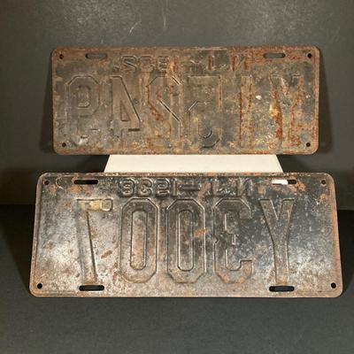 LOT 331: Collection of Vintage NJ License Plates - 1932, 1938, 1948 and 1956