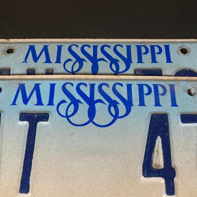 LOT 333: Collection of Vintage License Plates - California, Ohio and Mississippi