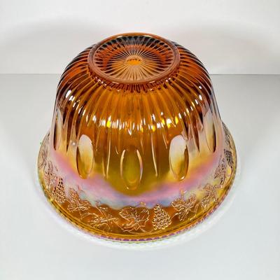 LOT 337: Dazzling Carnival Glass Punch Bowl with Twelve Cups