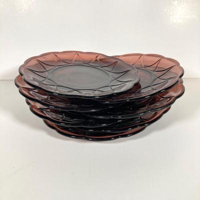 LOT 339: Large Collection of Amethyst Glass Dinnerware