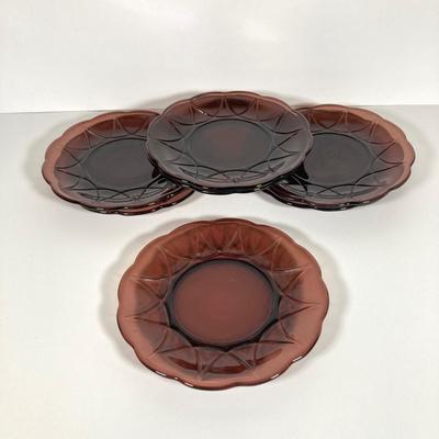 LOT 339: Large Collection of Amethyst Glass Dinnerware