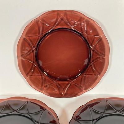 LOT 339: Large Collection of Amethyst Glass Dinnerware