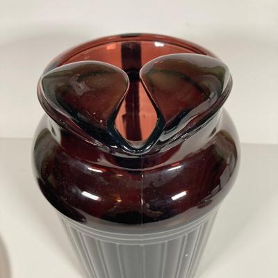 LOT 339: Large Collection of Amethyst Glass Dinnerware