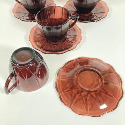 LOT 339: Large Collection of Amethyst Glass Dinnerware