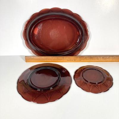 LOT 339: Large Collection of Amethyst Glass Dinnerware