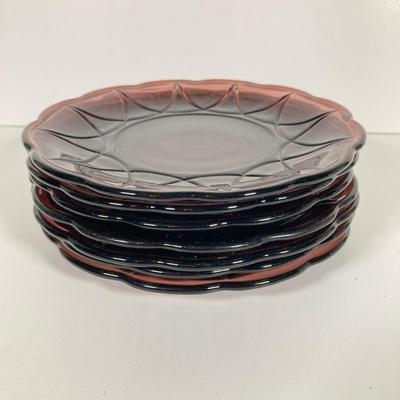 LOT 339: Large Collection of Amethyst Glass Dinnerware