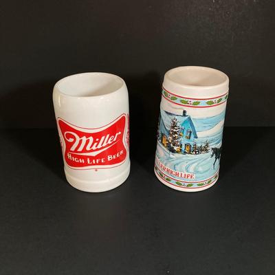 LOT 344: Coors Brewing Company and Miller High Life Vintage Collector Collection - Trays and Mugs / Steins