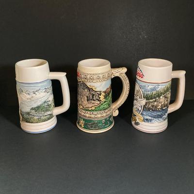 LOT 344: Coors Brewing Company and Miller High Life Vintage Collector Collection - Trays and Mugs / Steins