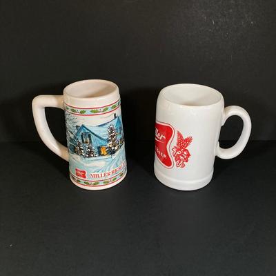 LOT 344: Coors Brewing Company and Miller High Life Vintage Collector Collection - Trays and Mugs / Steins