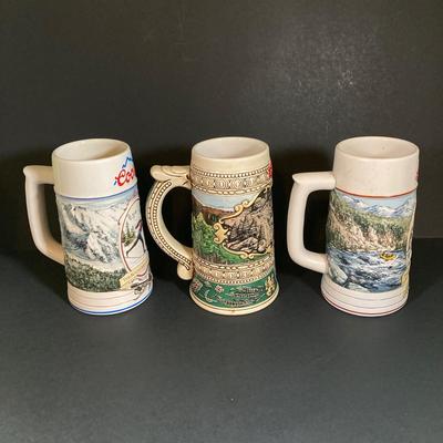 LOT 344: Coors Brewing Company and Miller High Life Vintage Collector Collection - Trays and Mugs / Steins