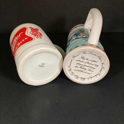 LOT 344: Coors Brewing Company and Miller High Life Vintage Collector Collection - Trays and Mugs / Steins