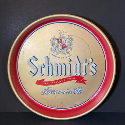 LOT 346: Schmidt's and Schlitz Beer / Brewing Company Vintage Serving Trays
