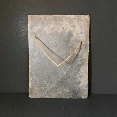 LOT 347: Pair of Slate Painted Landscape Wall Decor - Signed by Artist