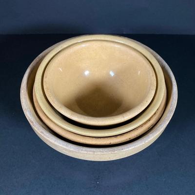 LOT 350: Collection of Four Vintage Pottery Bowls