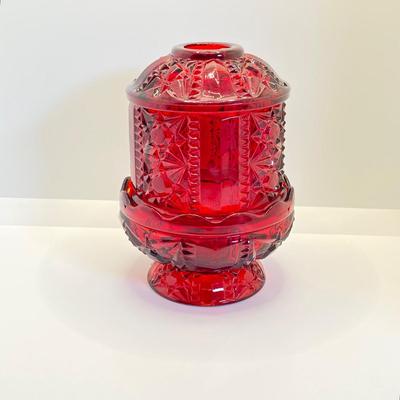 LOT 353: Dazzling Red Art Glass Fairy Light