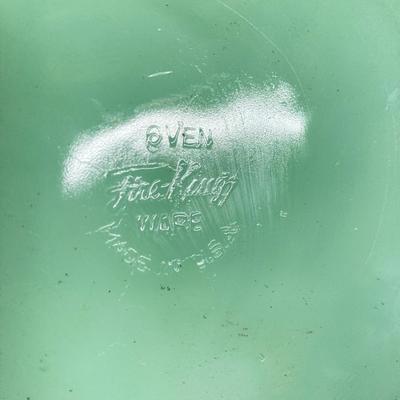LOT 356: Large Anchor Hocking Jadeite Fire King Oven Ware Collection