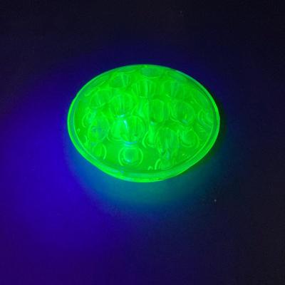 LOT 357: Collection of Vintage Uranium Glass - Frosted Vase, Flower Frog, Handled Plate and Decorative Plate