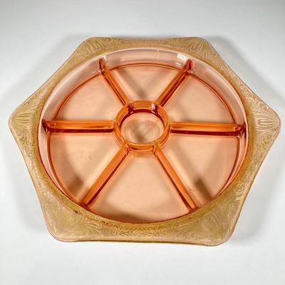 LOT 358: Collection of Beautiful Gold Trim Serving Ware - Serving Plates and Glasses
