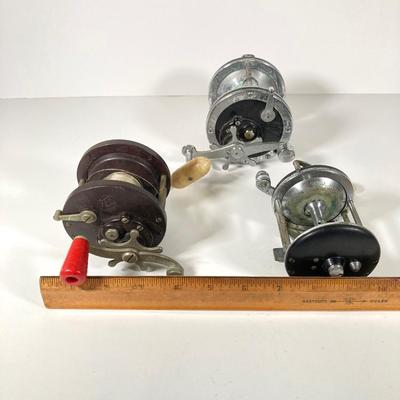 LOT 361: Three Fishing Reels - Penn No 85 and Senator 4/0 and Ocean City Brand
