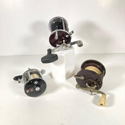 LOT 363: Three Penn Fishing Reels - No 10, No 85 and Squidder No 140