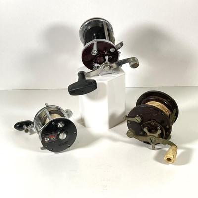 LOT 363: Three Penn Fishing Reels - No 10, No 85 and Squidder No 140