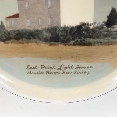 LOT 364: Collection of Preston-Hopkinson Co. Collector Plates - East Point Lighthouse, Mauricetown Bridge & Port Elizabeth Covered...