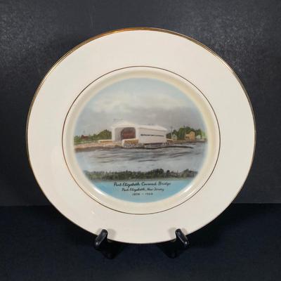 LOT 364: Collection of Preston-Hopkinson Co. Collector Plates - East Point Lighthouse, Mauricetown Bridge & Port Elizabeth Covered...