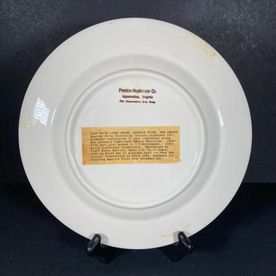 LOT 364: Collection of Preston-Hopkinson Co. Collector Plates - East Point Lighthouse, Mauricetown Bridge & Port Elizabeth Covered...