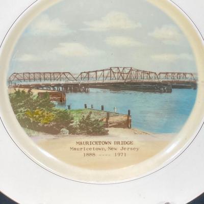LOT 364: Collection of Preston-Hopkinson Co. Collector Plates - East Point Lighthouse, Mauricetown Bridge & Port Elizabeth Covered...