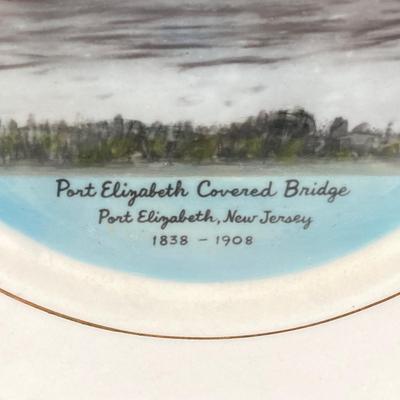 LOT 364: Collection of Preston-Hopkinson Co. Collector Plates - East Point Lighthouse, Mauricetown Bridge & Port Elizabeth Covered...