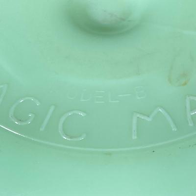 LOT 367: Collection of Uranium Glass - Star-Rite Magic Maid Mixing Bowl Model B , Glass Bowl and Cabinet Knob
